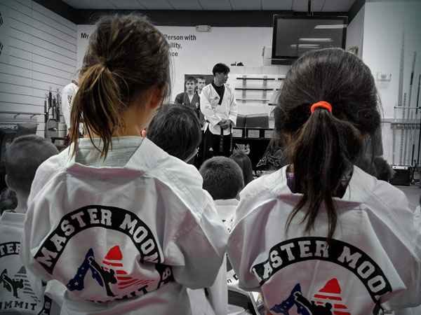 Children's Taekwondo class training at Ridge Martial Arts
